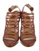 Christian Dior Leather Mesh Accents Slingback Sandals