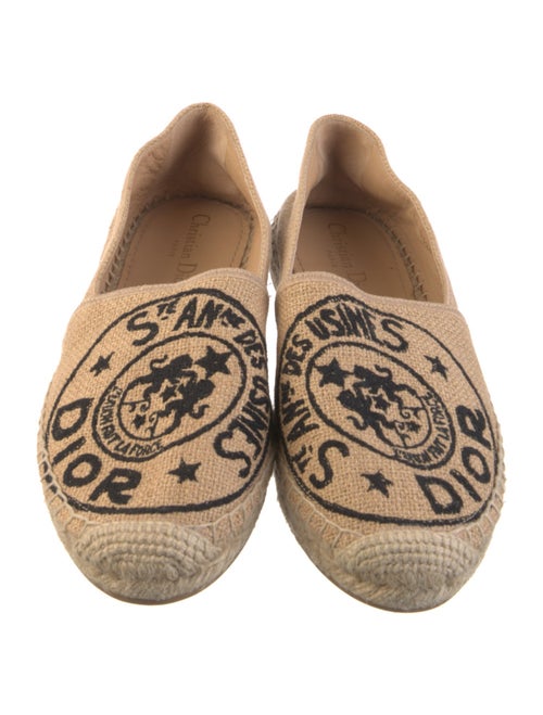 Christian Dior Printed Embroidered Accent Espadrilles