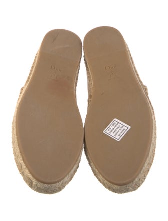 Christian Dior Printed Embroidered Accent Espadrilles