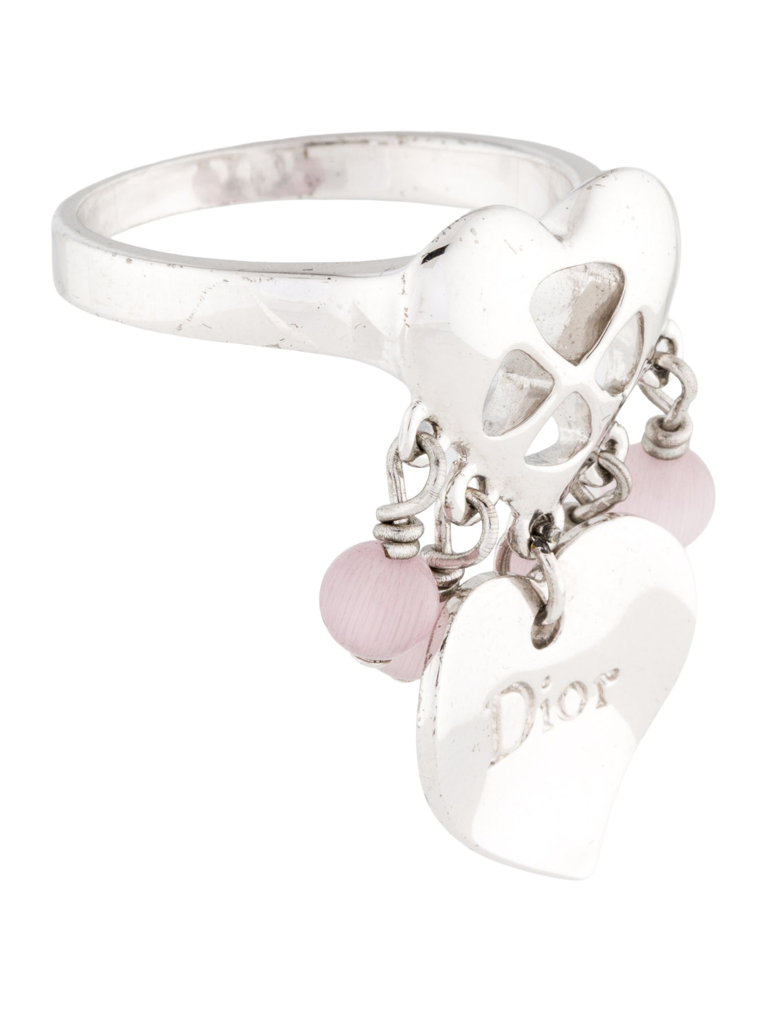 Christian Dior Resin Heart Cocktail Ring