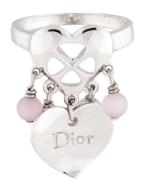 Christian Dior Resin Heart Cocktail Ring