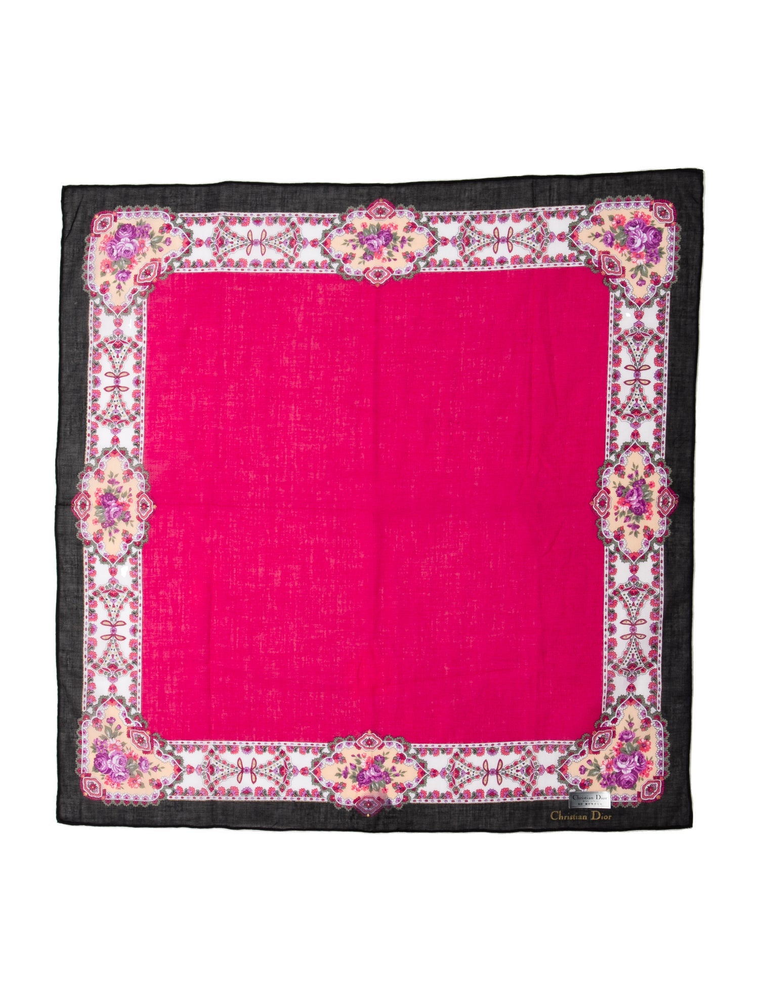 Christian Dior Paisley Print Handkerchief