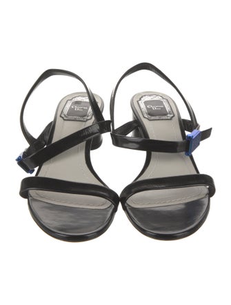 Christian Dior Patent Leather Slingback Sandals