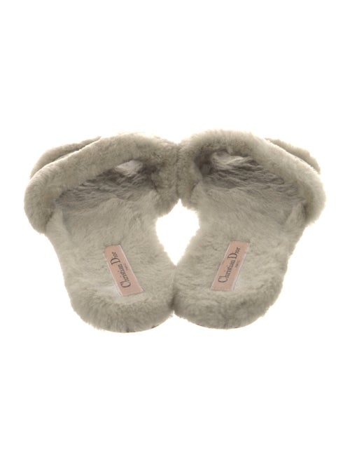 Christian Dior Fur Printed Slides