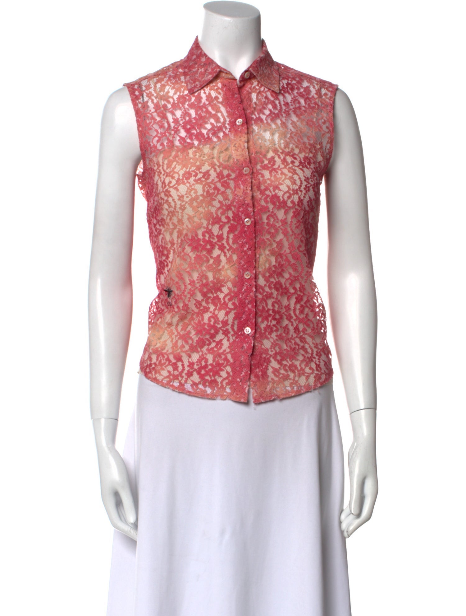 Christian Dior Lace Lace Pattern Top