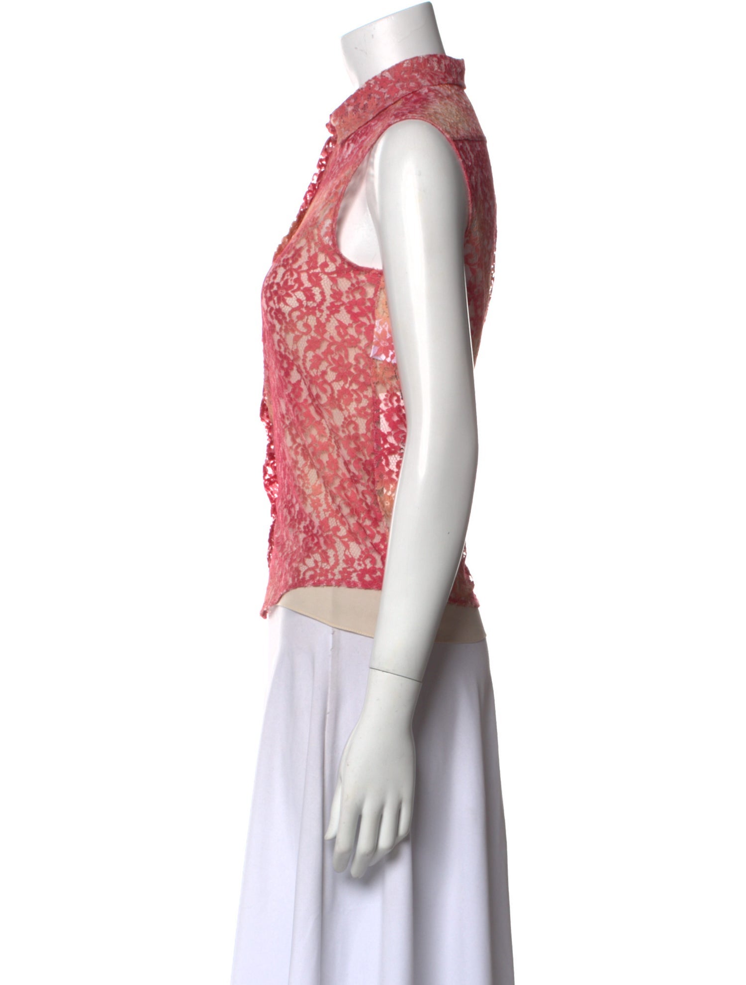 Christian Dior Lace Lace Pattern Top