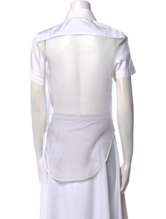 Christian Dior Short Sleeve Button-Up Top