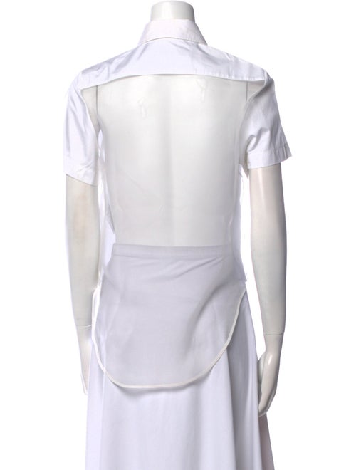 Christian Dior Short Sleeve Button-Up Top