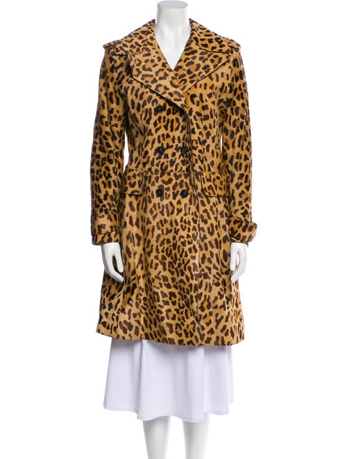Christian Dior Faux Fur Animal Print Faux Fur Coat