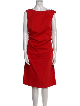 Christian Dior Bateau Neckline Knee-Length Dress
