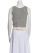 Christian Dior Houndstooth Print Scoop Neck Crop Top