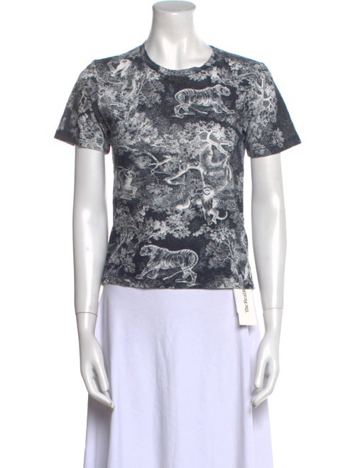 Christian Dior Printed Crew Neck T-Shirt