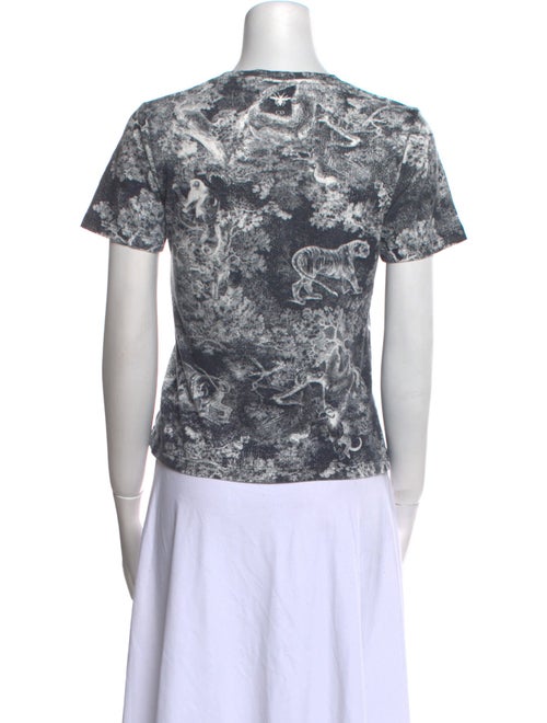 Christian Dior Printed Crew Neck T-Shirt