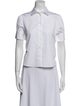 Christian Dior Short Sleeve Button-Up Top