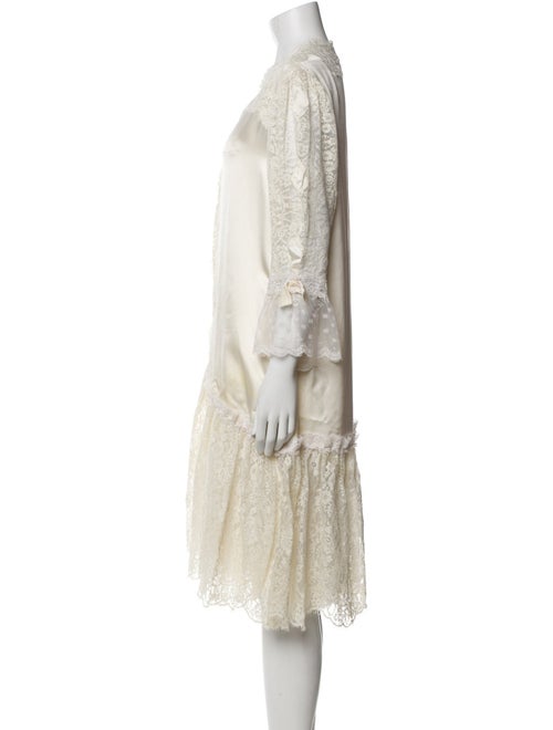 Christian Dior Silk Lace Trim Embellishment Nightgown