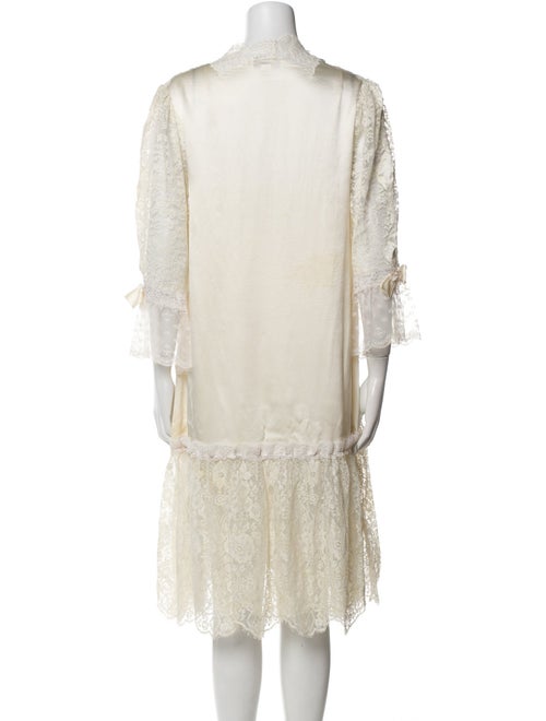 Christian Dior Silk Lace Trim Embellishment Nightgown