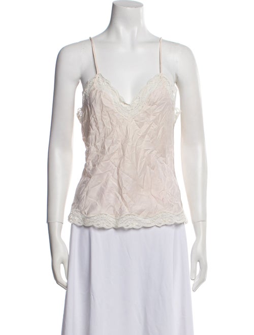 Christian Dior Silk V-Neck Crop Top