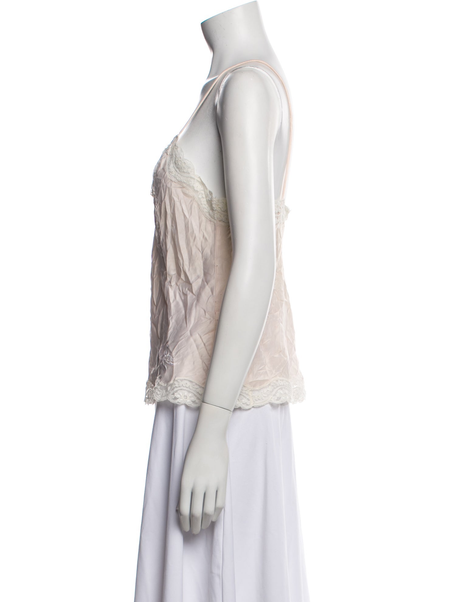 Christian Dior Silk V-Neck Crop Top