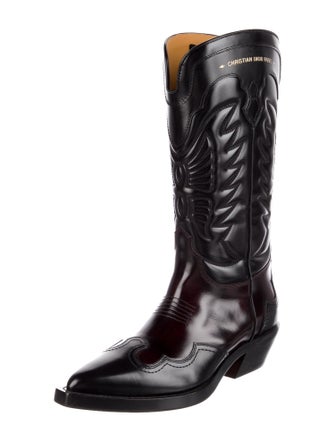 Christian Dior Leather Western Boots