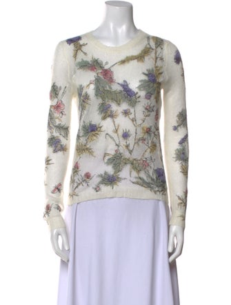 Christian Dior Floral Crew Neck Sweater