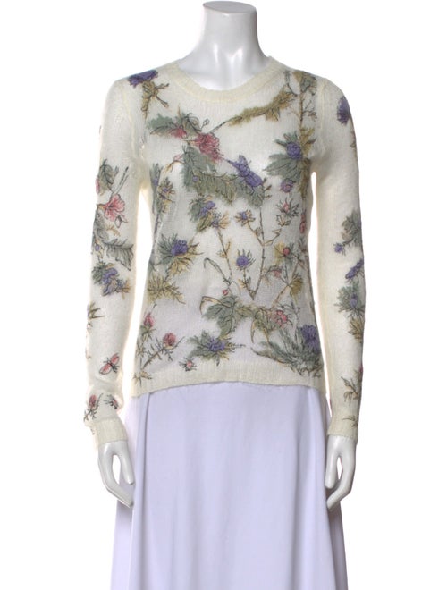 Christian Dior Floral Crew Neck Sweater