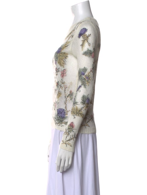 Christian Dior Floral Crew Neck Sweater