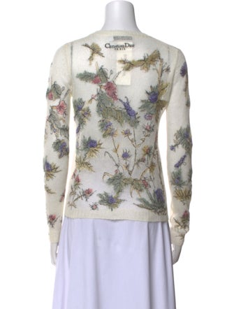 Christian Dior Floral Crew Neck Sweater