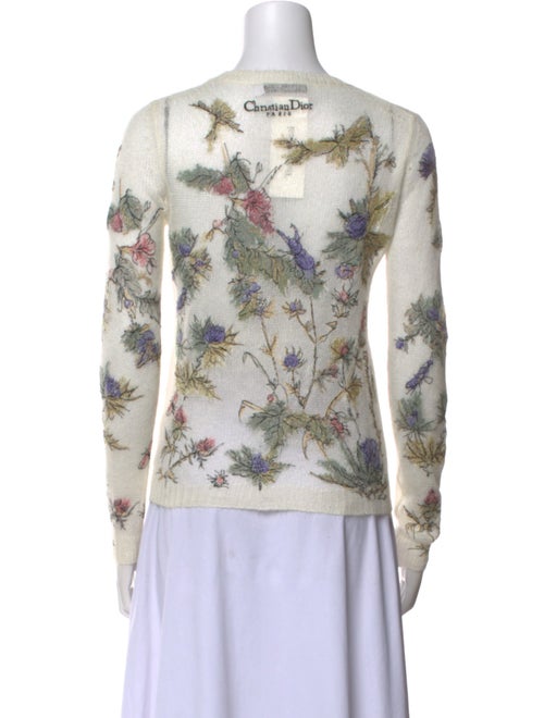 Christian Dior Floral Crew Neck Sweater