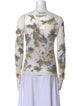 Christian Dior Floral Crew Neck Sweater