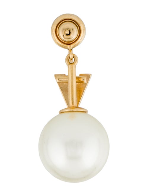Christian Dior Faux Pearl My ABCDior Tribales Letter 'Y' Earring