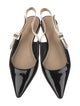 Christian Dior Patent Leather Printed Slingback Flats