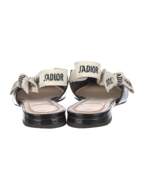 Christian Dior Patent Leather Printed Slingback Flats