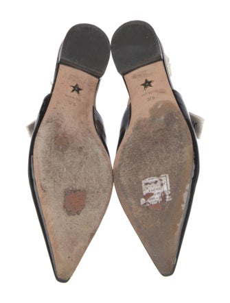 Christian Dior Patent Leather Printed Slingback Flats