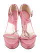 Christian Dior Leather Embroidered Accent T-Strap Sandals
