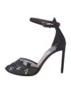 Christian Dior Suede Lace Pattern D'Orsay Pumps