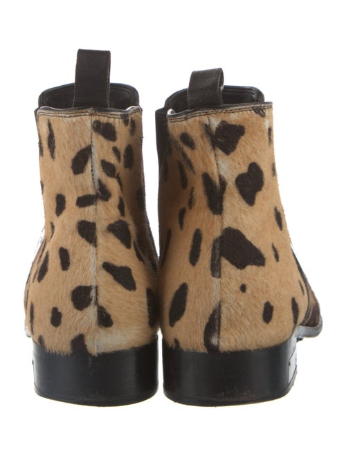 Christian Dior Ponyhair Animal Print Chelsea Boots