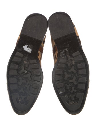 Christian Dior Ponyhair Animal Print Chelsea Boots