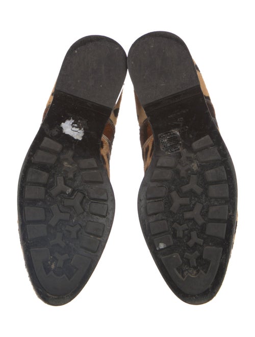 Christian Dior Ponyhair Animal Print Chelsea Boots