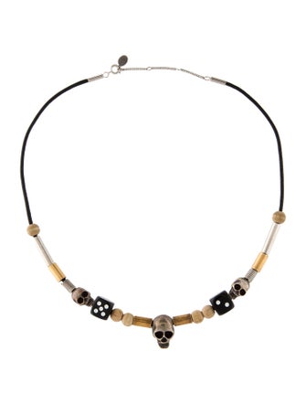 Christian Dior x Ambush Wooden Bead Skull Dice Necklace
