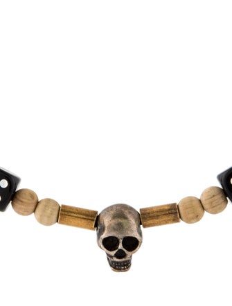 Christian Dior x Ambush Wooden Bead Skull Dice Necklace