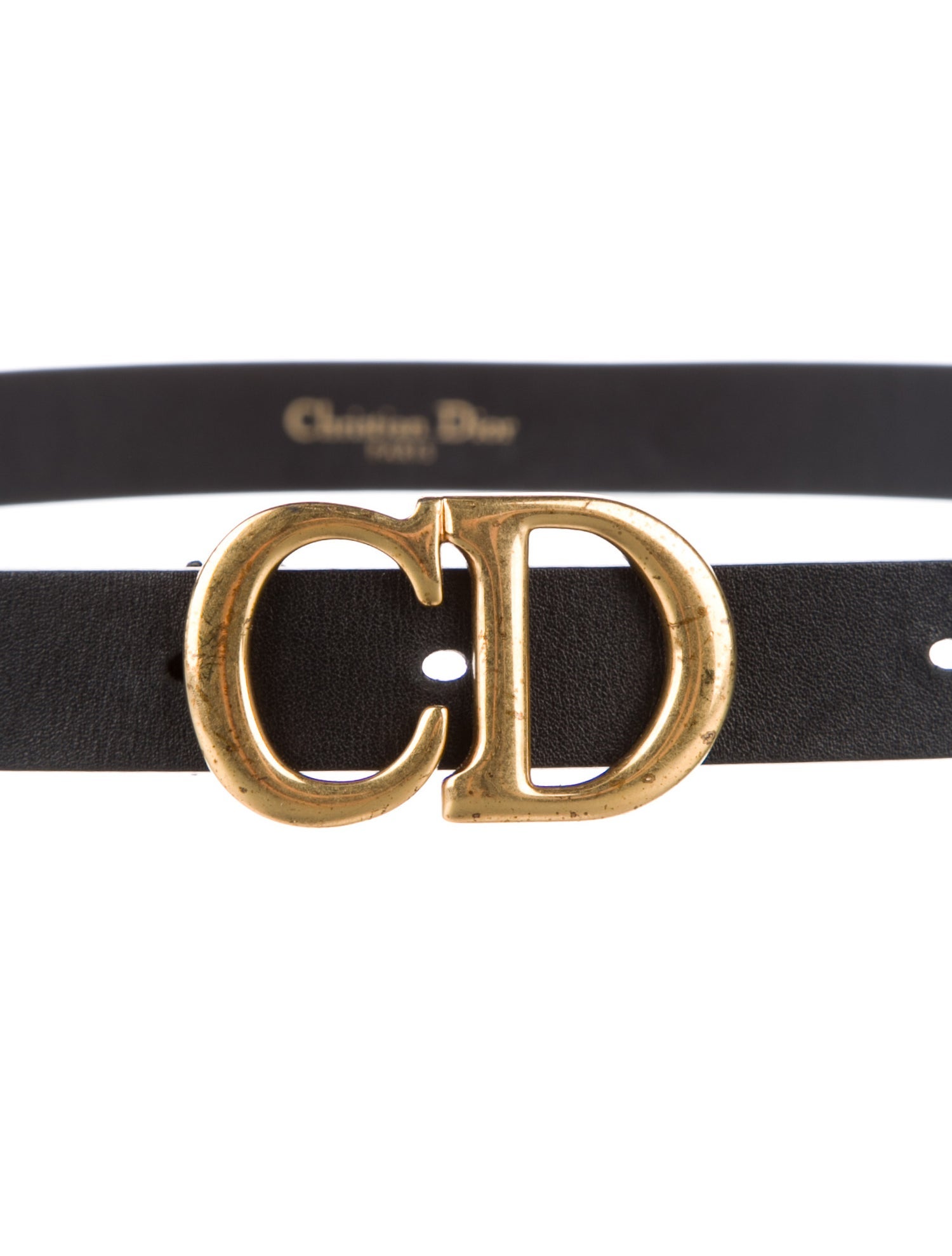 Christian Dior Skinny Leather Waist Belt