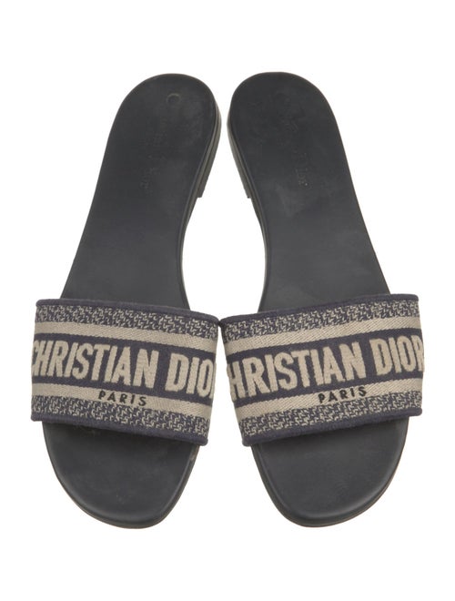 Christian Dior Leather Printed Slides