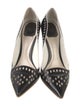 Christian Dior Leather Cutout Accent Pumps