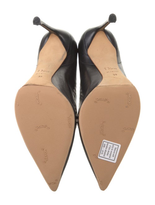 Christian Dior Leather Cutout Accent Pumps