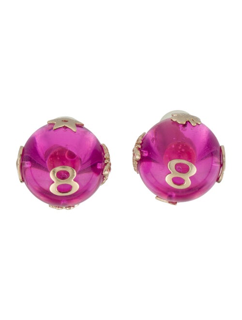 Christian Dior Faux Pearl & Resin Tribales Stud Earrings