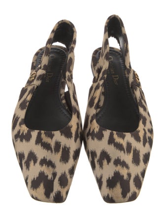Christian Dior Printed Slingback Flats