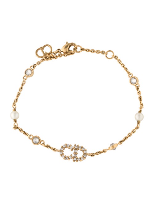 Christian Dior Faux Pearl & Crystal Clair D Lune Bracelet