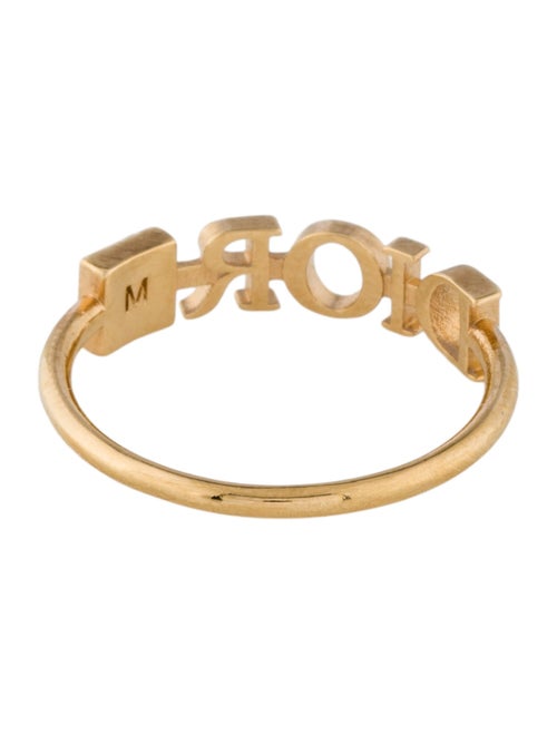 Christian Dior Crystal Logo Ring