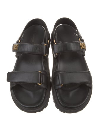 Christian Dior Dioract Leather Slingback Sandals