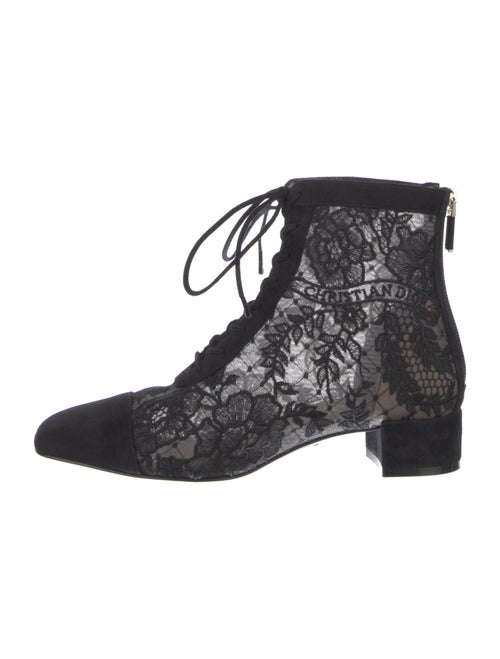 Christian Dior Lace Patterned Combat Boots